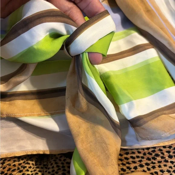 Zara Multicolor Striped Wrap Blouse - Picture 3 of 8